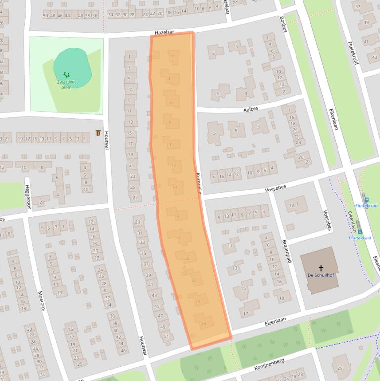 Kaart van postcodegebied 3892XC.