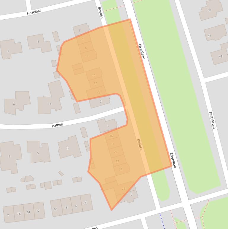 Kaart van postcodegebied 3892XZ.