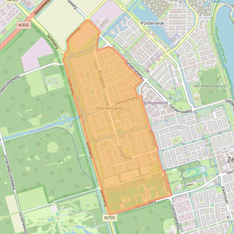 Kaart van postcodegebied 3893.