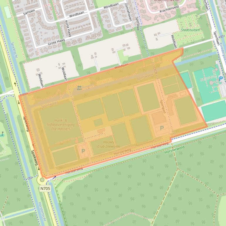 Kaart van postcodegebied 3893AA.