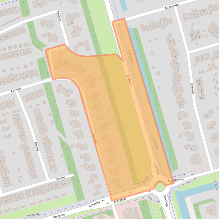 Kaart van postcodegebied 3893BD.