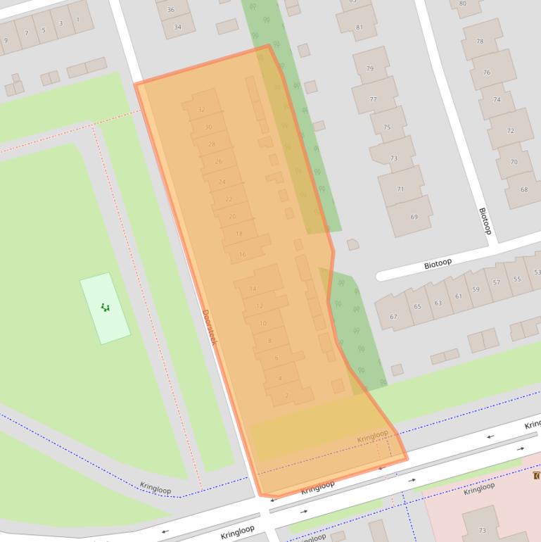 Kaart van postcodegebied 3893BM.