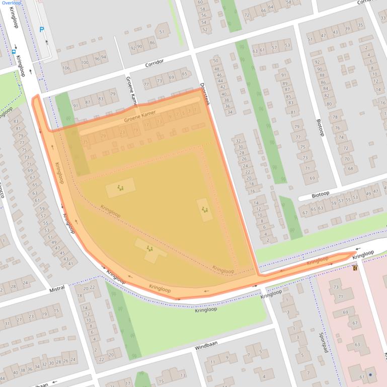 Kaart van postcodegebied 3893BS.