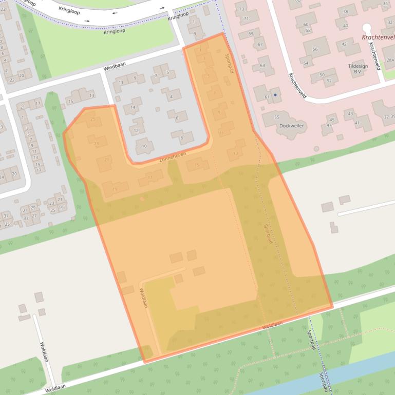 Kaart van postcodegebied 3893CA.