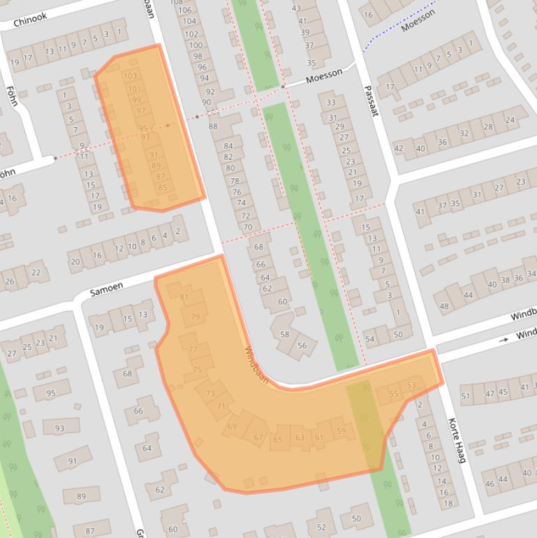 Kaart van postcodegebied 3893CE.