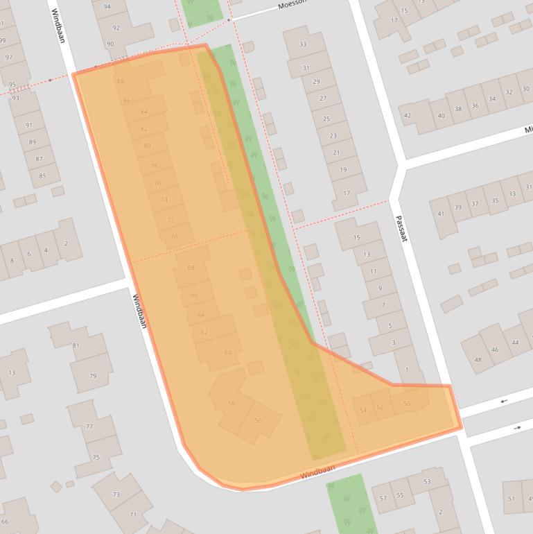 Kaart van postcodegebied 3893CJ.
