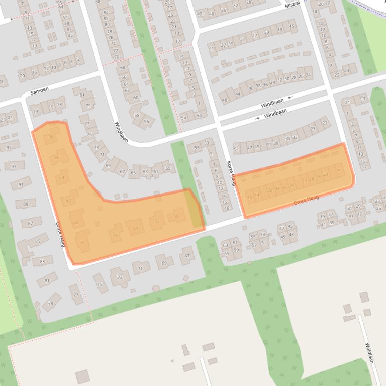 Kaart van postcodegebied 3893CN.
