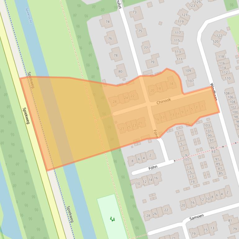 Kaart van postcodegebied 3893CT.