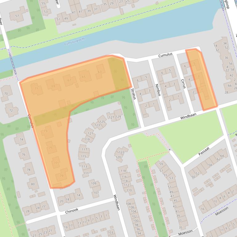 Kaart van postcodegebied 3893DA.