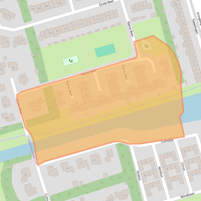 Kaart van postcodegebied 3893DG.
