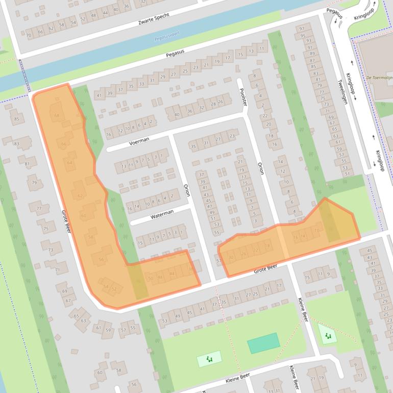 Kaart van postcodegebied 3893DK.