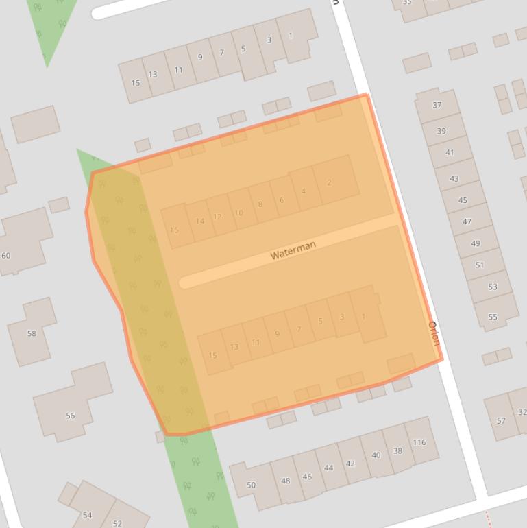 Kaart van postcodegebied 3893DV.