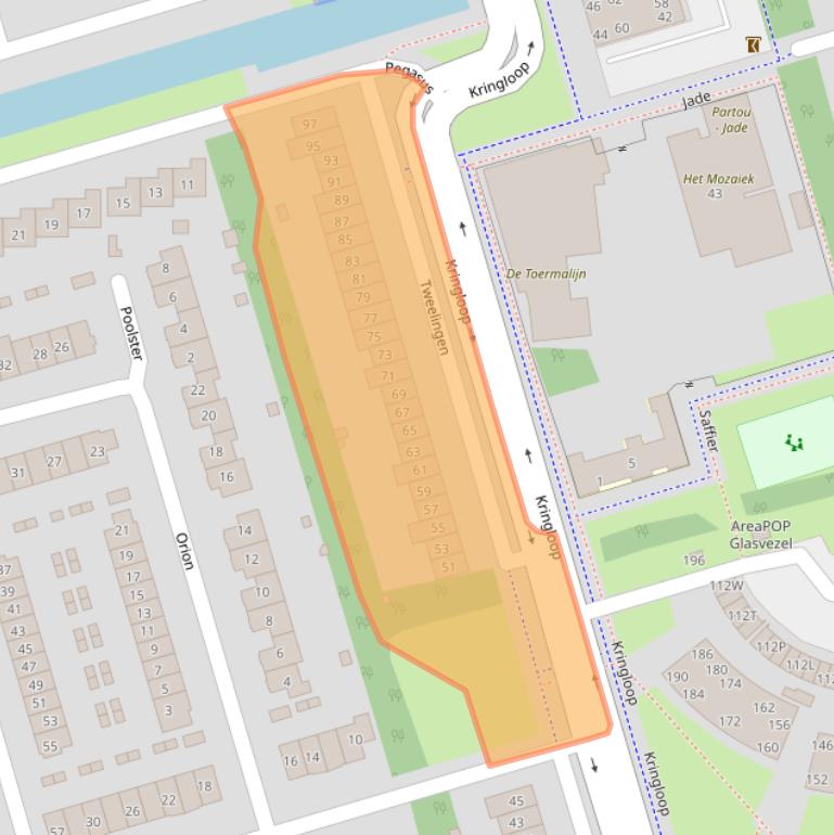 Kaart van postcodegebied 3893DX.