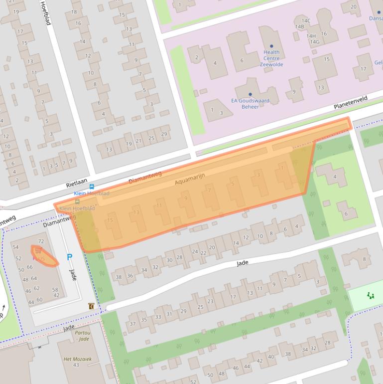 Kaart van postcodegebied 3893EA.