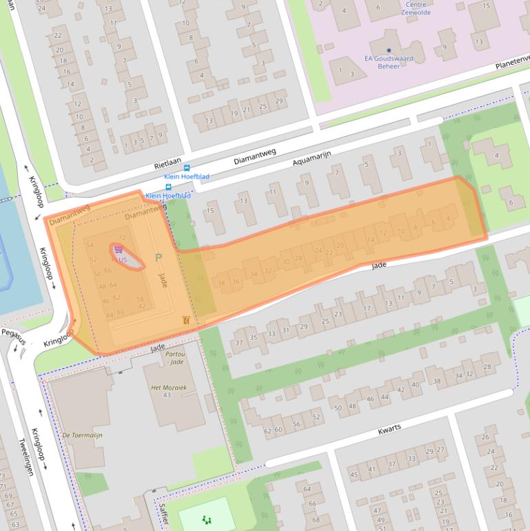 Kaart van postcodegebied 3893EC.