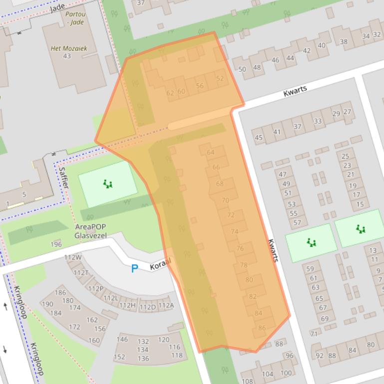 Kaart van postcodegebied 3893EH.