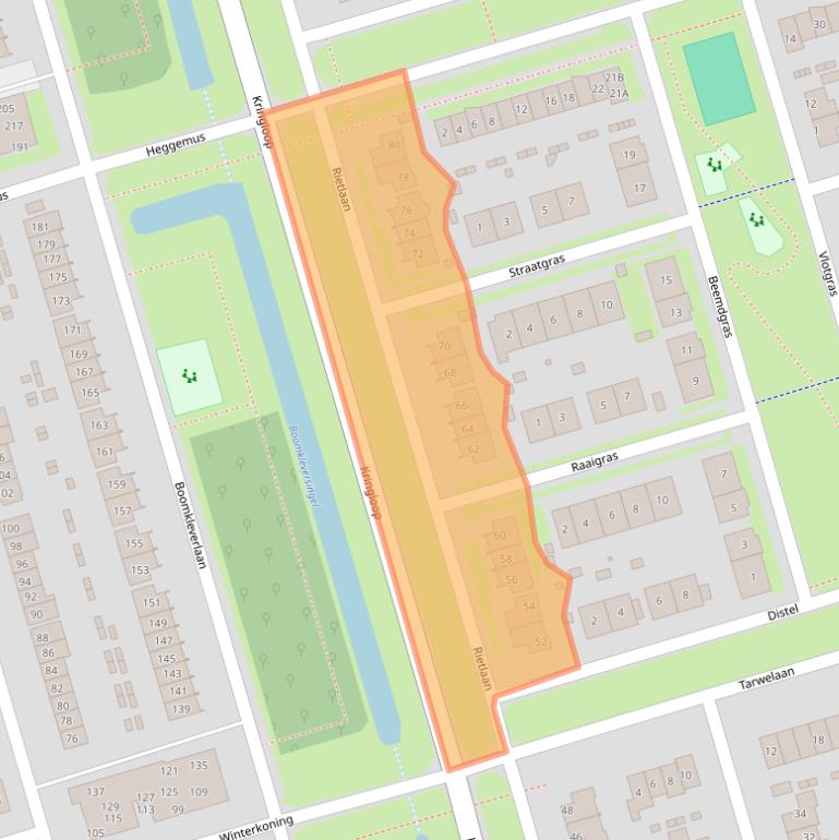 Kaart van postcodegebied 3893GR.
