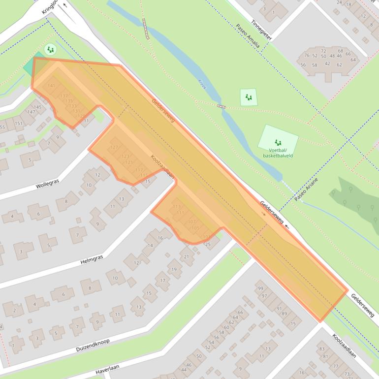 Kaart van postcodegebied 3893HC.