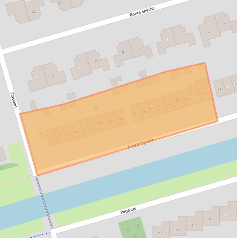 Kaart van postcodegebied 3893JC.