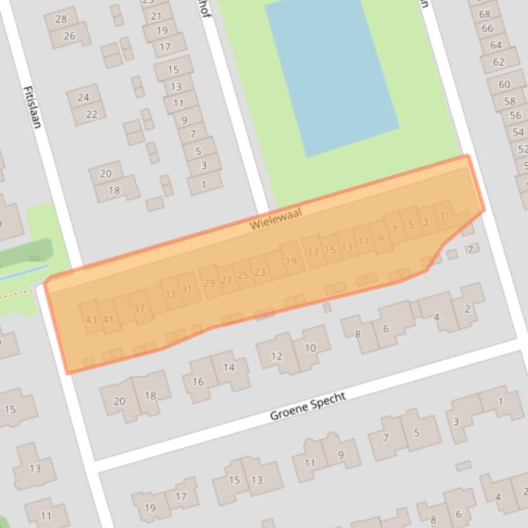 Kaart van postcodegebied 3893JN.