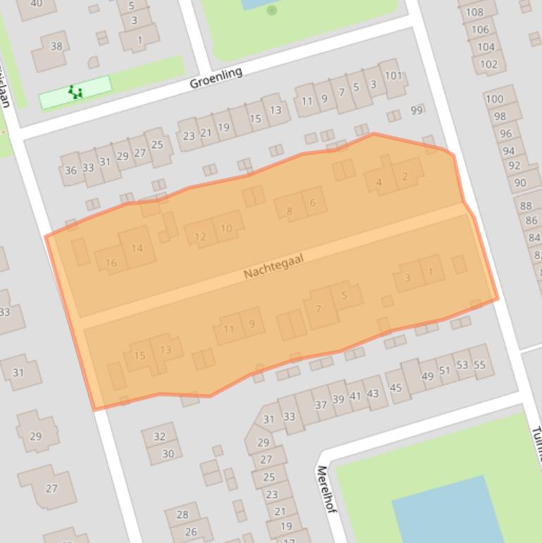 Kaart van postcodegebied 3893JT.