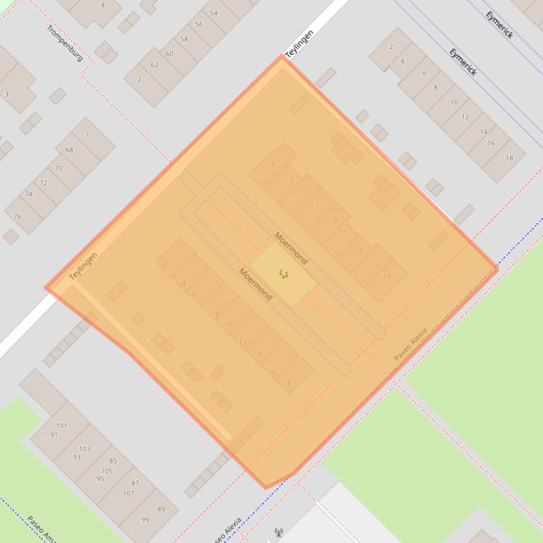 Kaart van postcodegebied 3894AE.