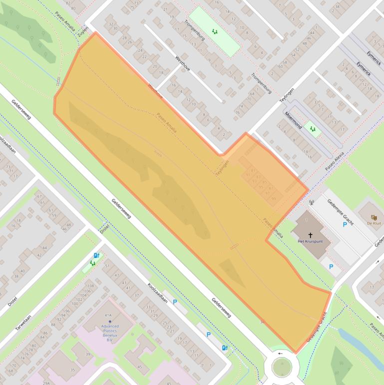 Kaart van postcodegebied 3894AH.