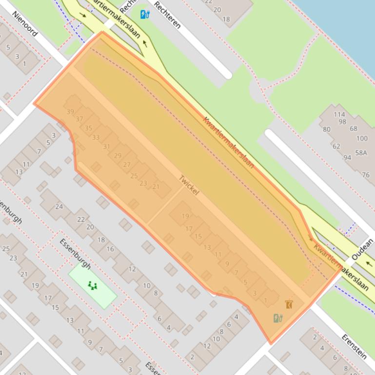 Kaart van postcodegebied 3894AJ.