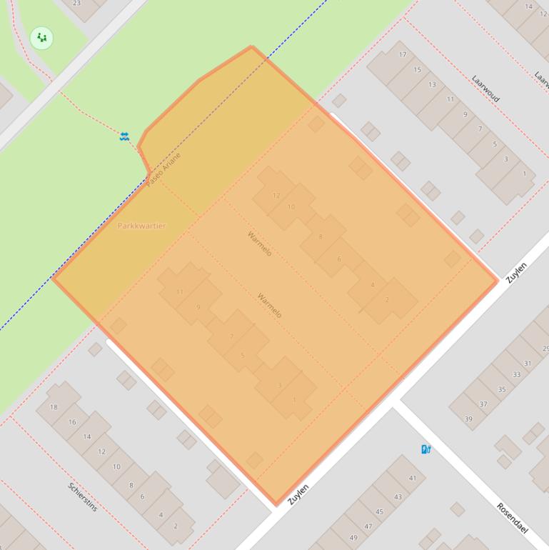 Kaart van postcodegebied 3894AS.