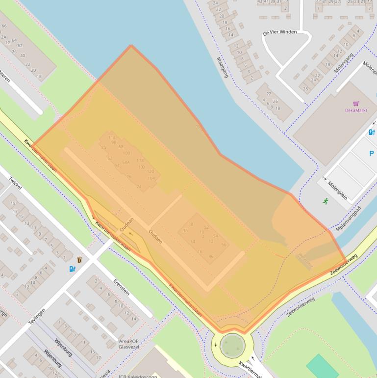 Kaart van postcodegebied 3894AZ.