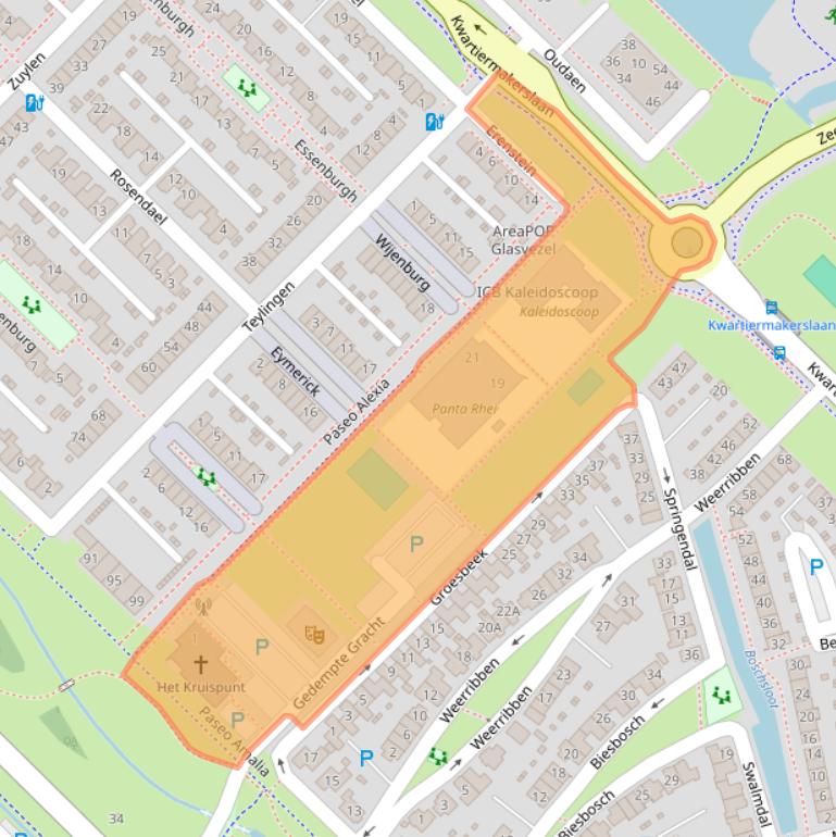 Kaart van postcodegebied 3894BA.