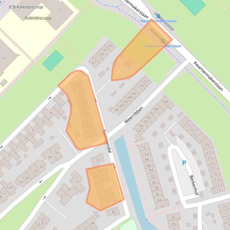 Kaart van postcodegebied 3894BJ.