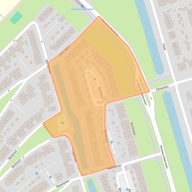 Kaart van postcodegebied 3894BL.