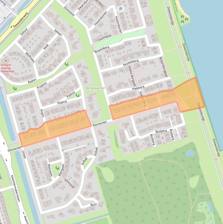 Kaart van postcodegebied 3894DE.