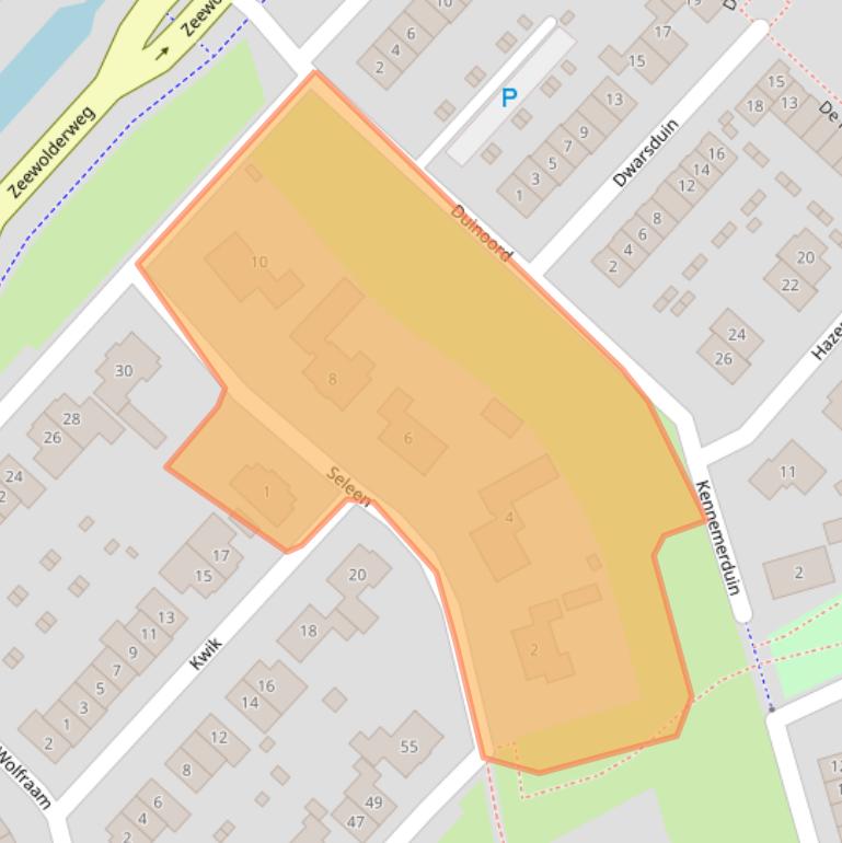 Kaart van postcodegebied 3894DH.