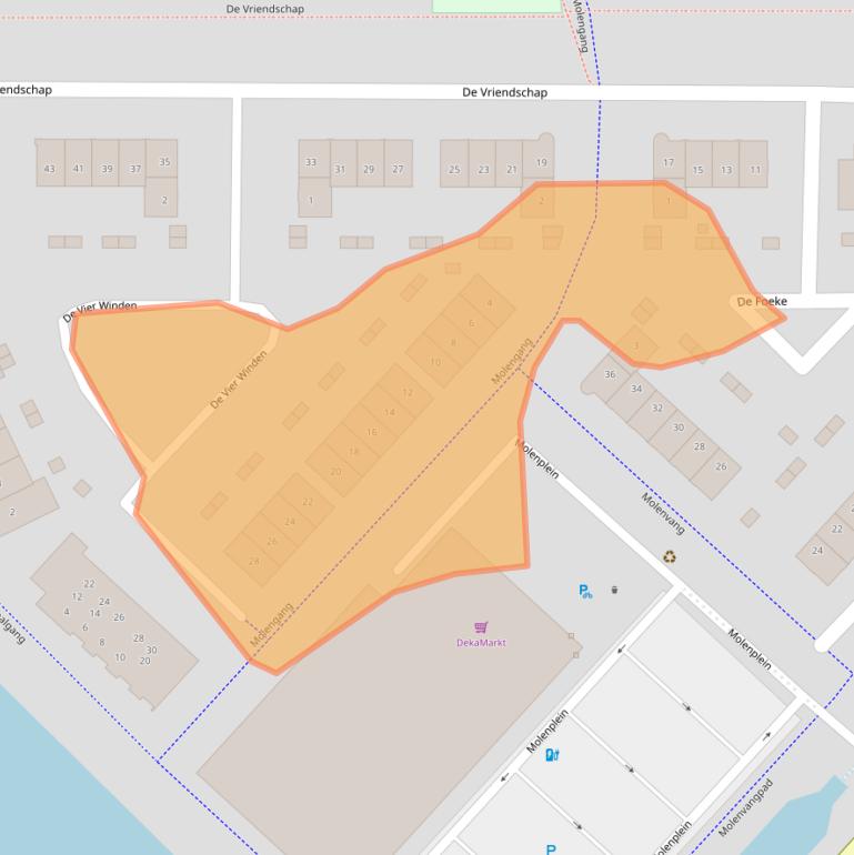 Kaart van postcodegebied 3894GE.