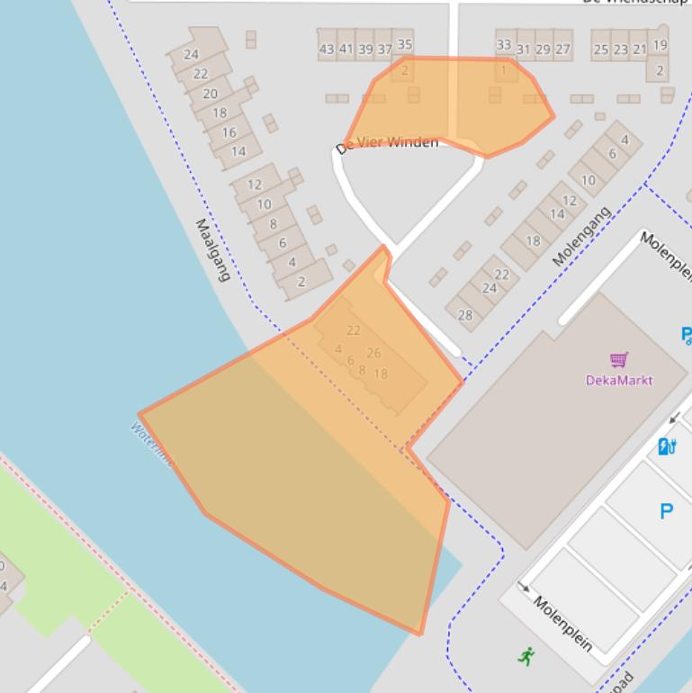 Kaart van postcodegebied 3894GG.