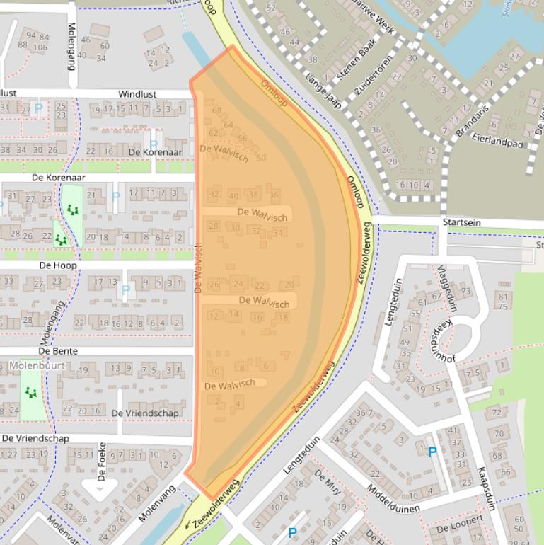 Kaart van postcodegebied 3894GK.