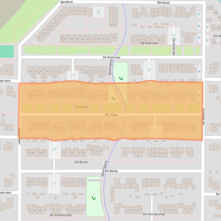 Kaart van postcodegebied 3894GM.