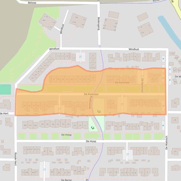 Kaart van postcodegebied 3894GN.