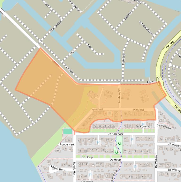 Kaart van postcodegebied 3894GP.