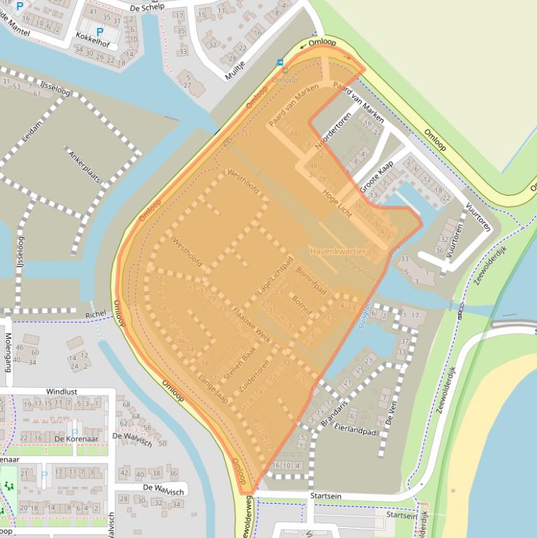 Kaart van postcodegebied 3894KG.