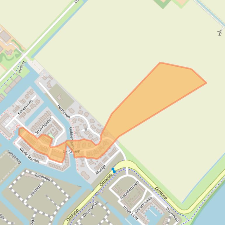 Kaart van postcodegebied 3894MA.