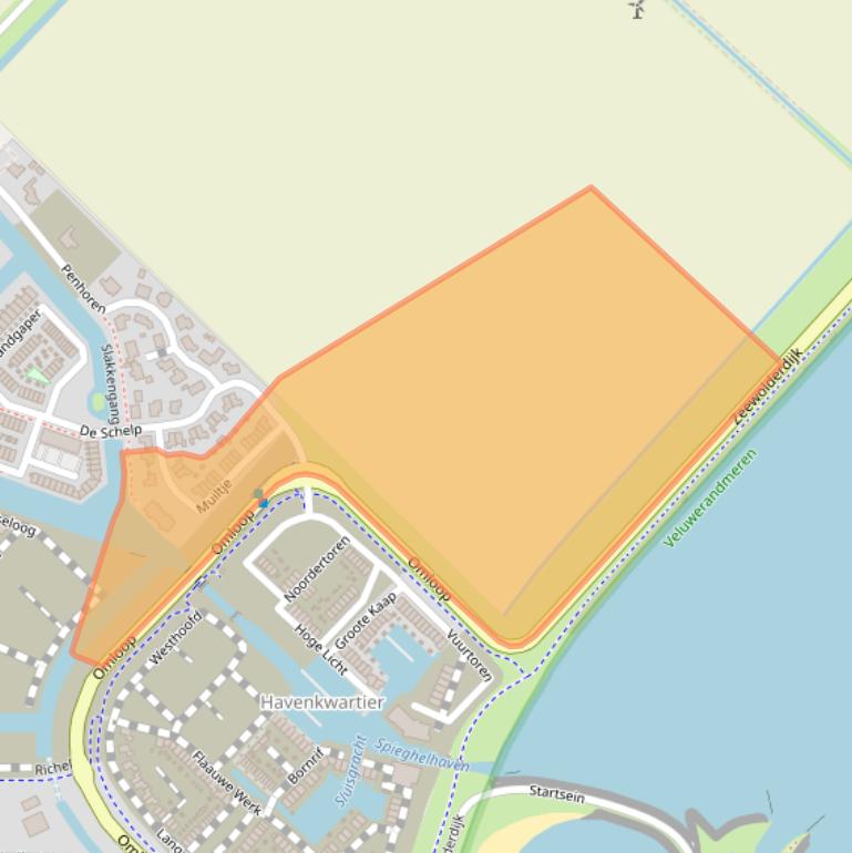 Kaart van postcodegebied 3894MC.