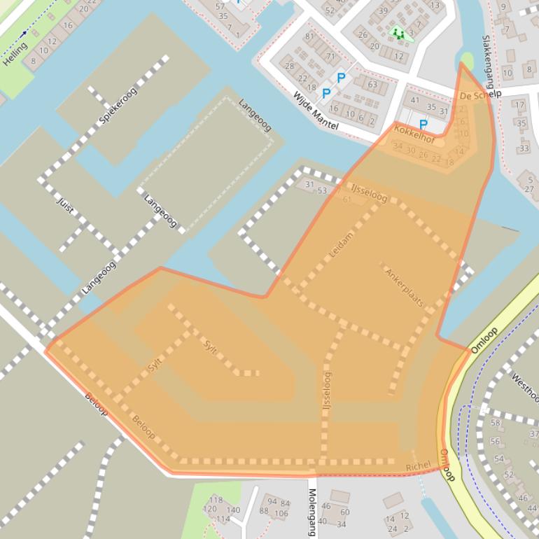 Kaart van postcodegebied 3894ME.