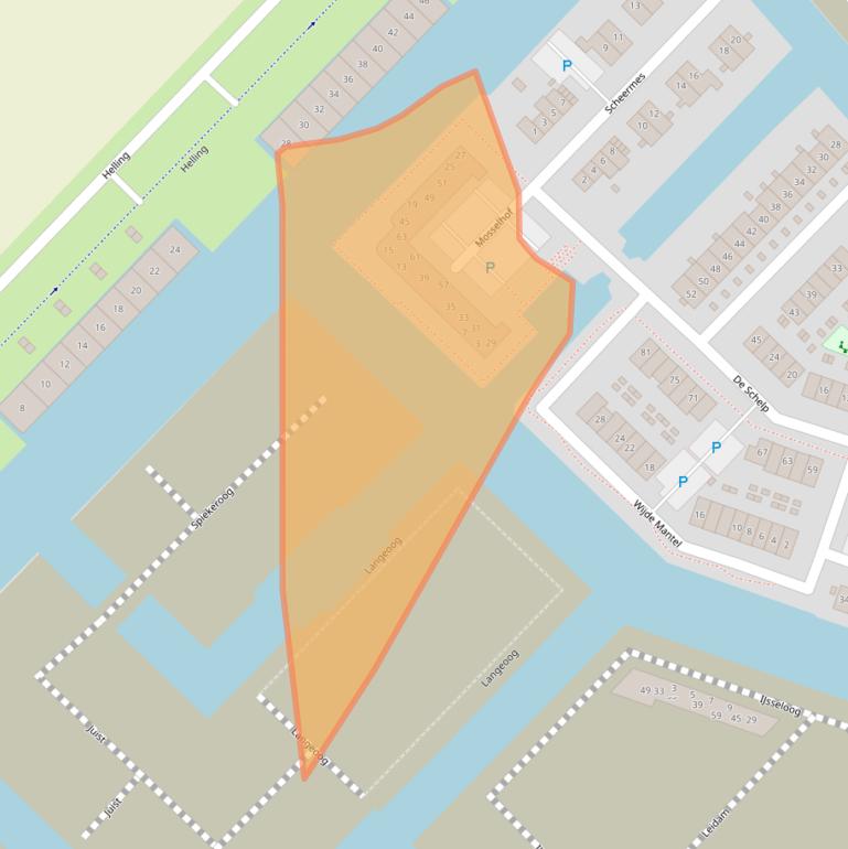 Kaart van postcodegebied 3894MJ.