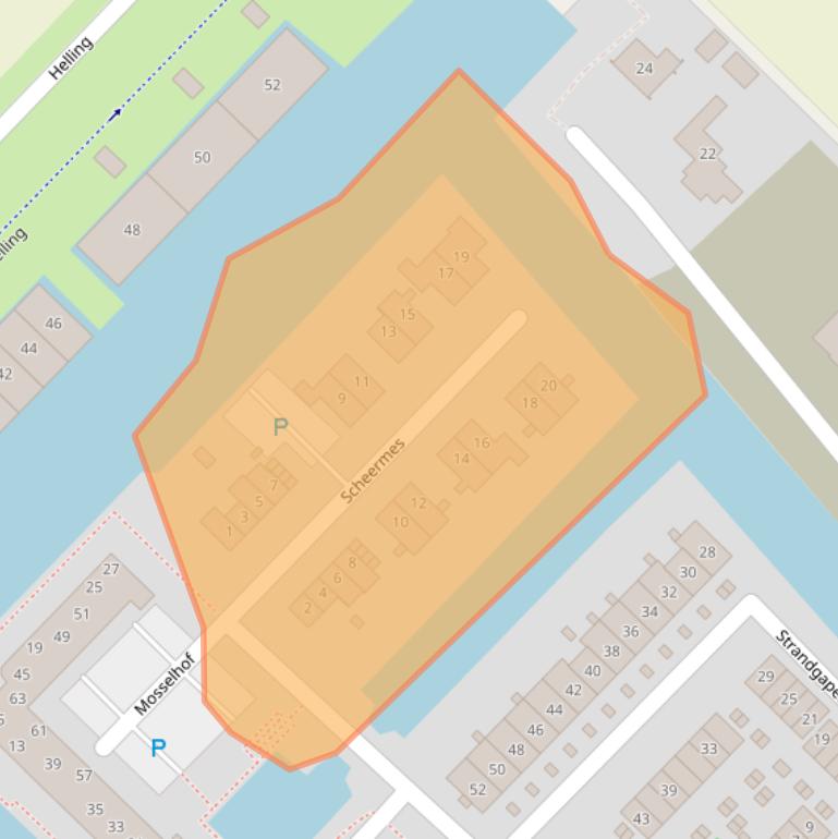 Kaart van postcodegebied 3894MK.