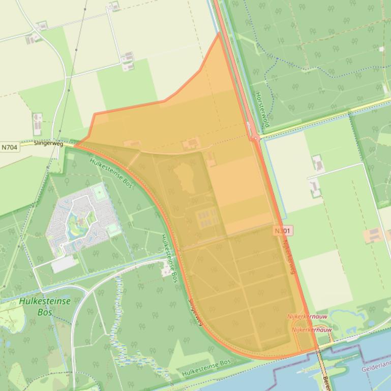 Kaart van postcodegebied 3896LC.