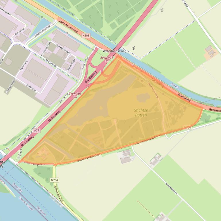 Kaart van postcodegebied 3896LG.