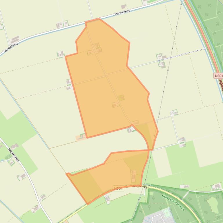 Kaart van postcodegebied 3896LK.